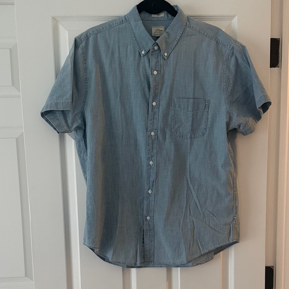 New with tag J. Crew Men Light Blue Casual Button-Down Shirt